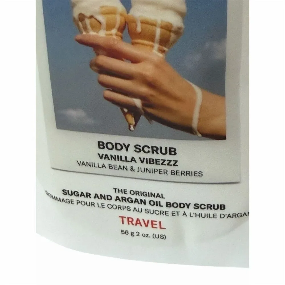 Josie Maran Vanilla Vibezzz Body Scrub Travel Size 2 oz
